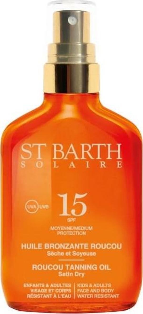 ST BARTH Ligne St. Barth Roucou Oil Spf 15 - Roucou Orta Bronzlaştırıcı Yağ 100 ML  - Image 1