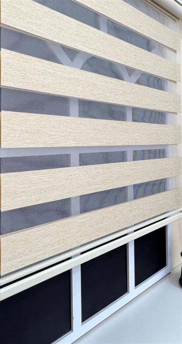 StorBurada Zebra Stor Perde Sütlü Kahve STB 400V03-D - Image 1