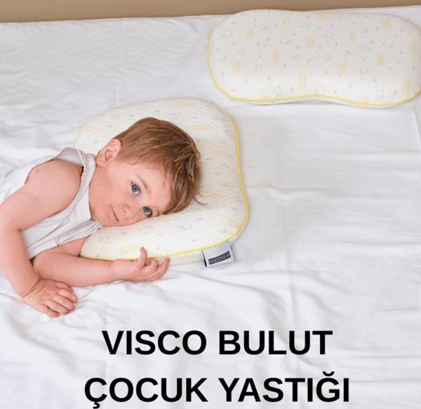 Ma'Demur Visco Çocuk Yastığı Uyku Arkadaşı Bulut Yastık 45X30X8Cm - Image 1
