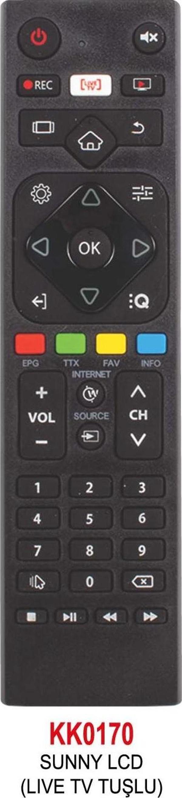 SUNNY LCD (LIVE TV TUŞLU) KUMANDA - Image 1