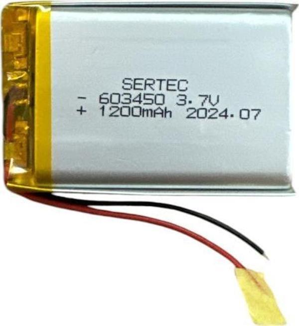 603450 3.7V 1200 MAh Li-Polymer Pil (Devreli/1.5A) - Image 1