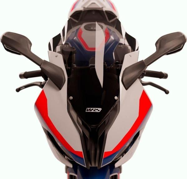 Yüksek Ön Camlı Yarış – Koyu Füme – BMW S 1000 RR 2023–2024 Uyumu - Image 1