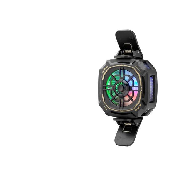 Telefon Buz Soğutucu Fan Mıknatıs Ve Klips Rgb Siyah HDX4381 - Image 1
