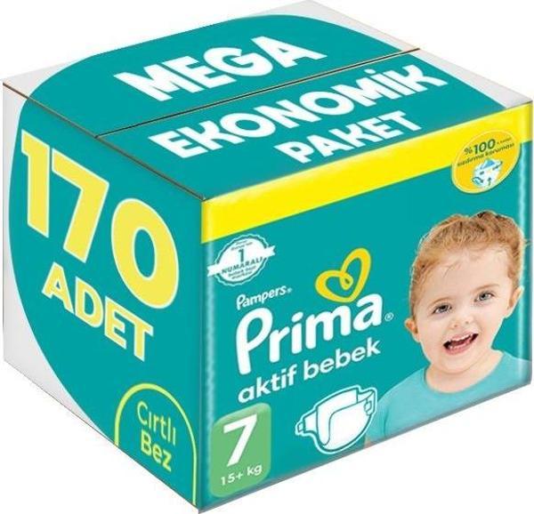 Prima Bebek Bezi Beden:7 (15+Kg) XX Large 170 Adet Mega Ekonomik Pk - Image 1