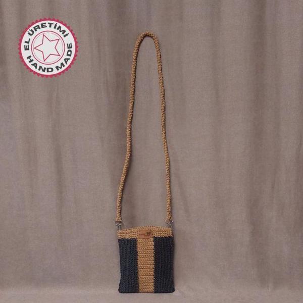 Uretti - Volkan 4975 6774 El Yapımı Kağıt İp Omuz Çantası - Image 1