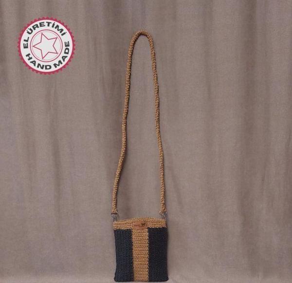 Uretti - Volkan 4975 6774 El Yapımı Kağıt İp Omuz Çantası - Image 1