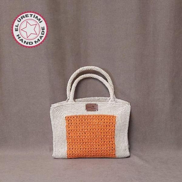 Uretti - Volkan 4975 9340 El Yapımı Kağıt İp El Çantası - Image 1
