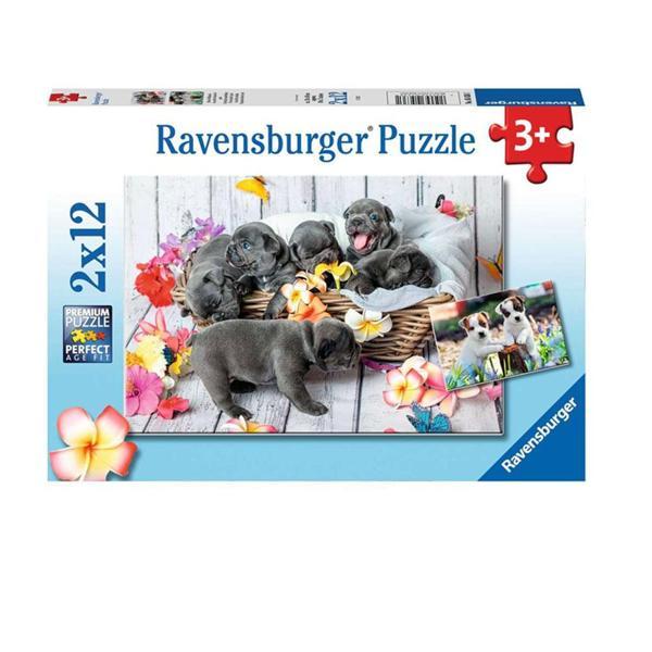 Ravensburger 2x12 Parça Puzzle Yavru Köpekler 56361 - Image 1