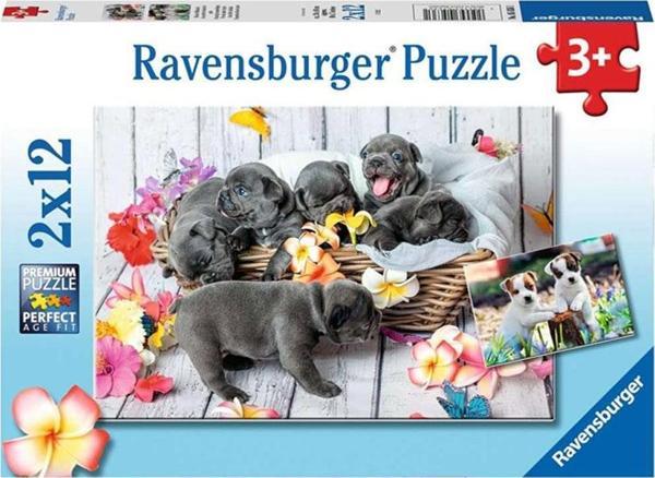 Ravensburger 2x12 Parça Puzzle Yavru Köpekler 56361 - Image 1