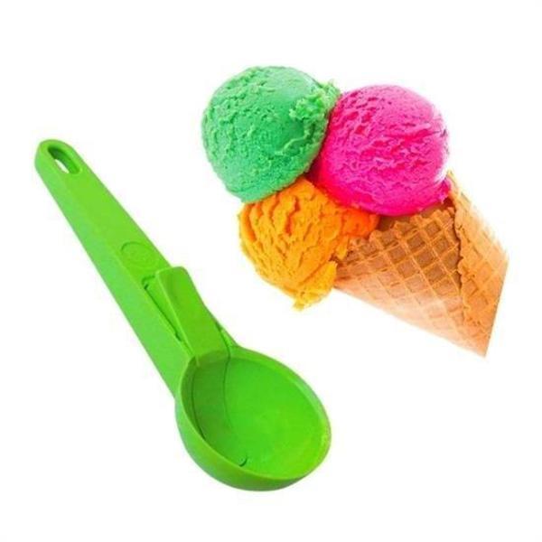 BUFFER® Pratik Mandallı Plastik Dondurma Servis Sunum Kepçesi Kaşığı - Image 1