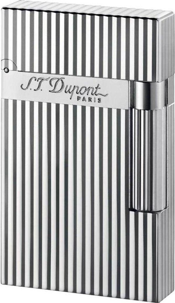 S.T. Dupont Ligne 2 Briquet Lignes Verticales Argent Çakmak 16817 - Image 1