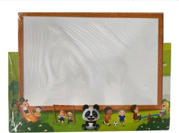 Panda Animasyonlu Park Yazı Tahtası Ahşap 23X33 - Image 1