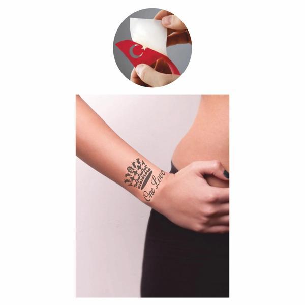 Tek Aşk Tattoo Geçici Dövme Şablonları Kına Kalıpları - Image 1