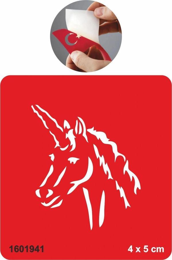 Sihirli Unicorn At Tattoo Geçici Dövme Şablonları Kına Kalıpları - Image 1