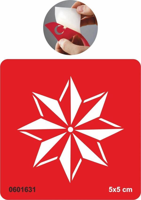 Selçuklu Yıldızı Sembolü Tattoo Geçici Dövme Şablonları Kına Kalıpları - Image 1