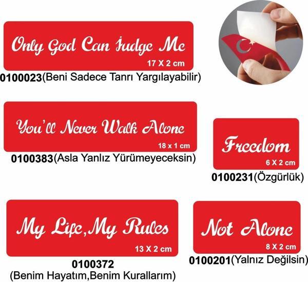 Süper Sloganlar 5'li Set Geçici Dövme Kına Şablonu - Image 1