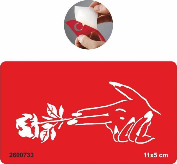 Silah ve Gül  Tattoo Geçici Dövme Şablonları Kına Kalıpları - Image 1
