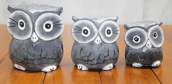 Ahşap 3'lü Baykuş Seti Polos:2 - Image 1