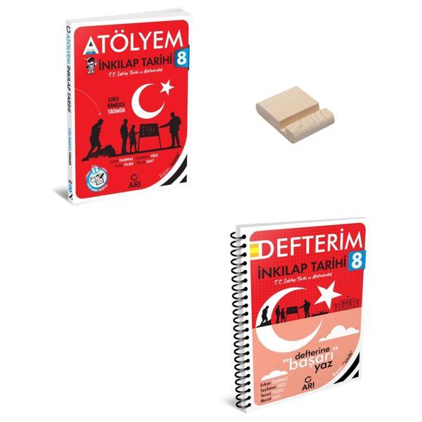 LGS 8. Sınıf İnkılap Tarihi Atölyem ve Defterim + Telefon Standı - Arı Yayıncılık - Image 1