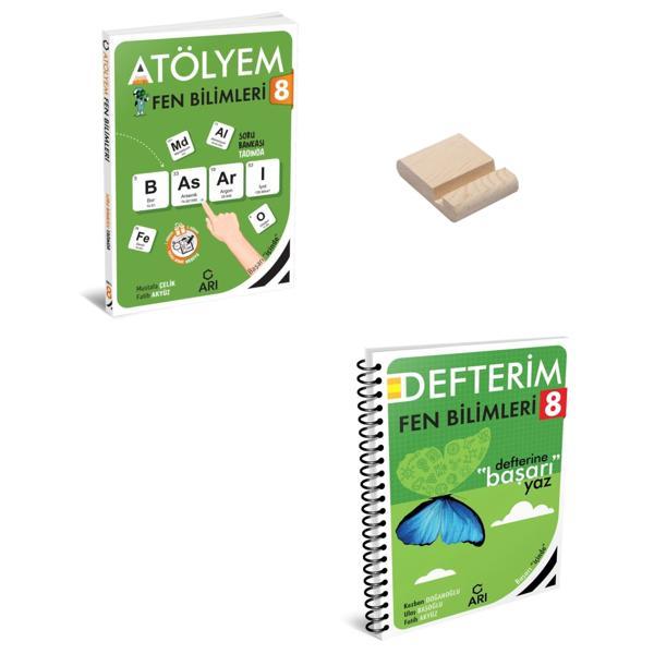LGS 8. Sınıf Fen Bilimleri Atölyem ve Defterim + Telefon Standı - Arı Yayıncılık - Image 1