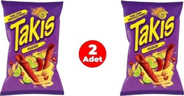 Takis Fuego Kırmızı Acı Biber ve Misket Limon Aromalı Mısır Cipsi 90gr (2 ADET) - Image 1