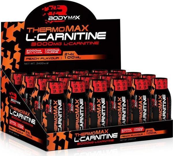Bodymax Thermomax L-Karnitin 100ml x24 Shot Şeftali - Image 1