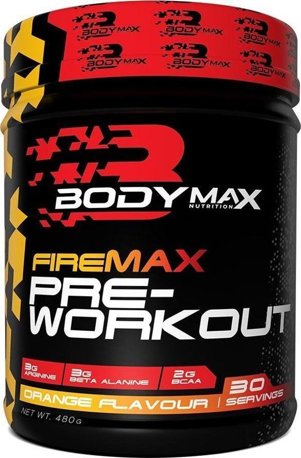 Bodymax FireMax Pre-Workout 480 g (30 Servis) – Portakal Aromalı - Image 1