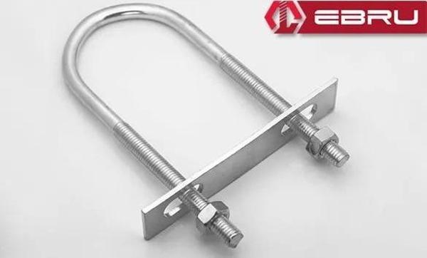 U Civata, Karşılık Demiri + Somunlu - M8x35 - 2 Set - Image 1