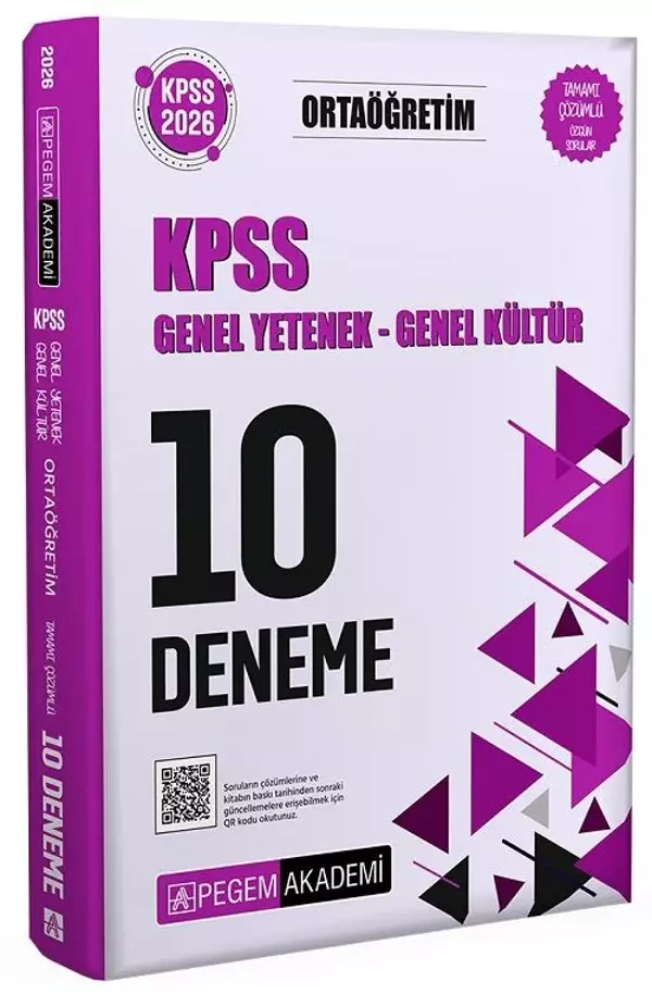 Pegem 2026 KPSS Genel Yetenek Genel Kültür 10 Deneme Çözümlü Pegem Akademi Yayınları - Pegem Akademi Yayıncılık - Image 1