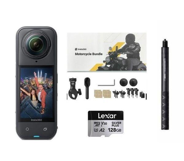 Insta360 X5 Aksiyon Kamerası - Motosiklet Kiti (BATARYA VE GOLD KART) - Image 1