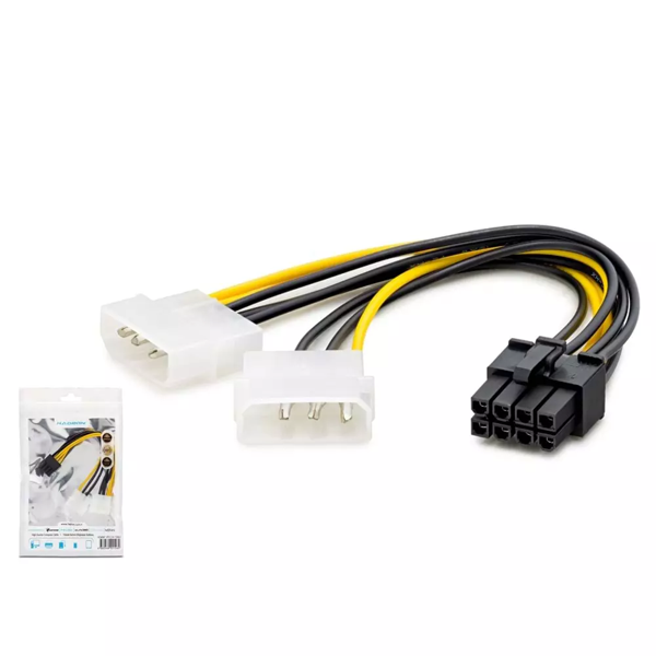 Hadron Hdx5504 Ekran Kartı Sata Power Kablo Poşetli 8Pin Siyah - Image 1