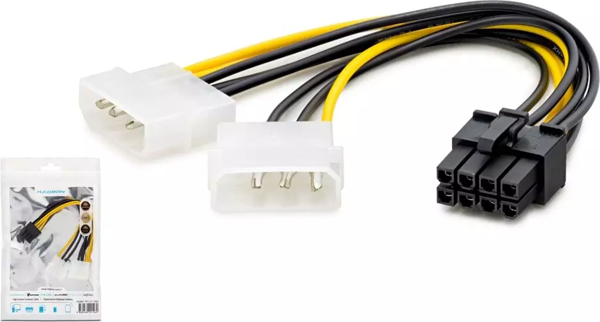 Hadron Hdx5504 Ekran Kartı Sata Power Kablo Poşetli 8Pin Siyah - Image 1