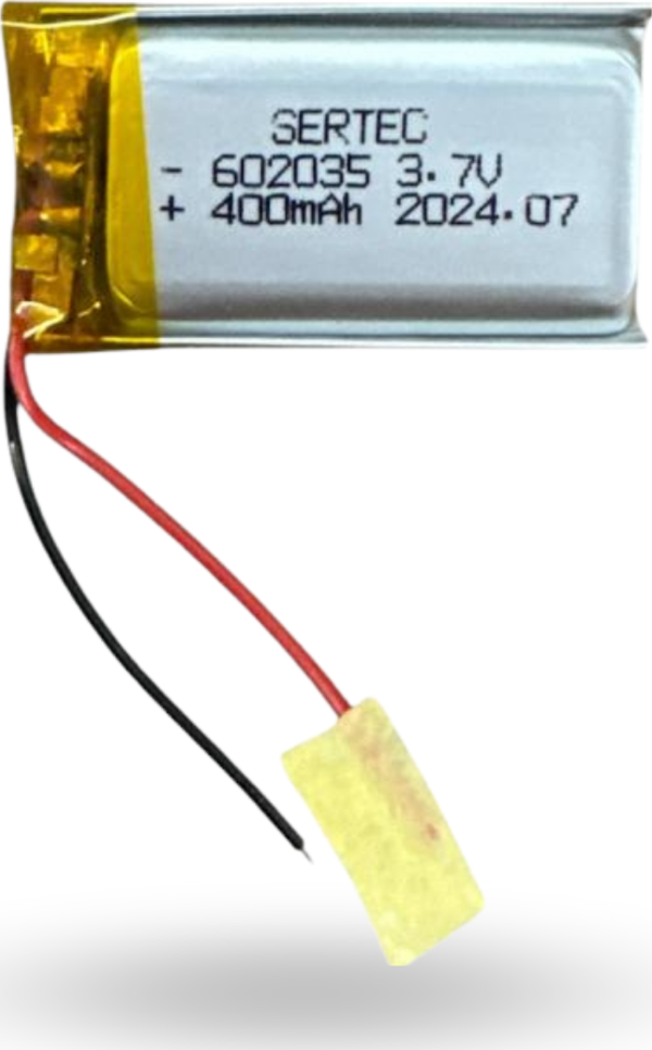 Büro Ev Ofis Atölye için 602035 3.7V 400mAh Li-Polymer Pil (Devreli/1.5A) - Image 1