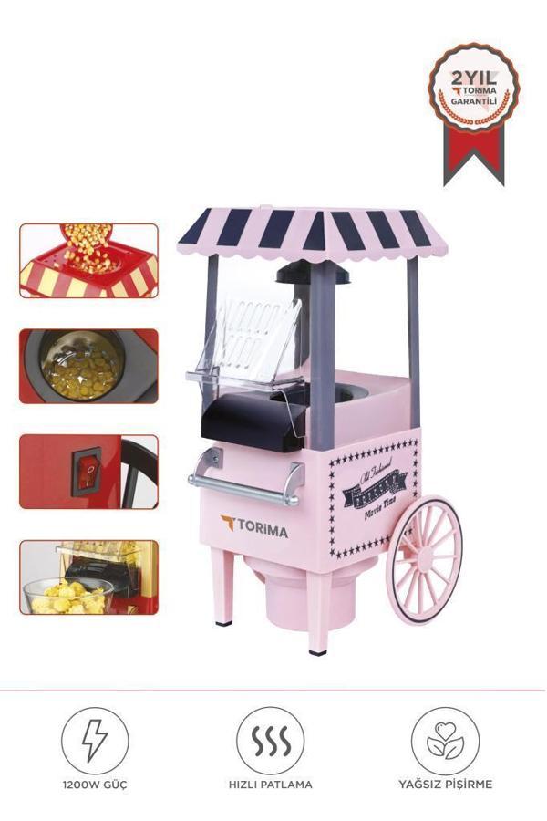 Torima Tpm-01 Pembe Yağsız Mısır Patlatma Popcorn Makinesi - Image 1