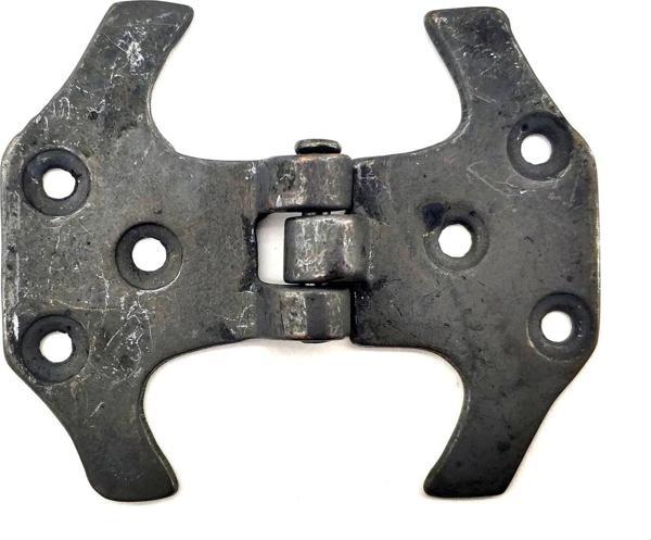 Antika Tarz Dekoratif Pirinç Fit Menteşe - 67 Mm, Oksit - Image 1