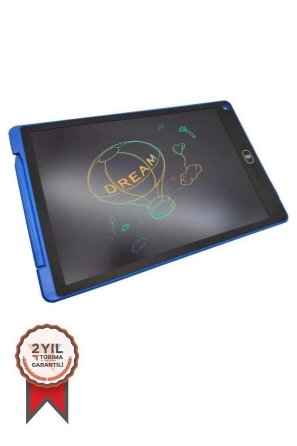 T12 Mavi Writing Tablet Lcd 12 Inç Dijital Kalemli Çizim Yazı Tahtası - Image 1