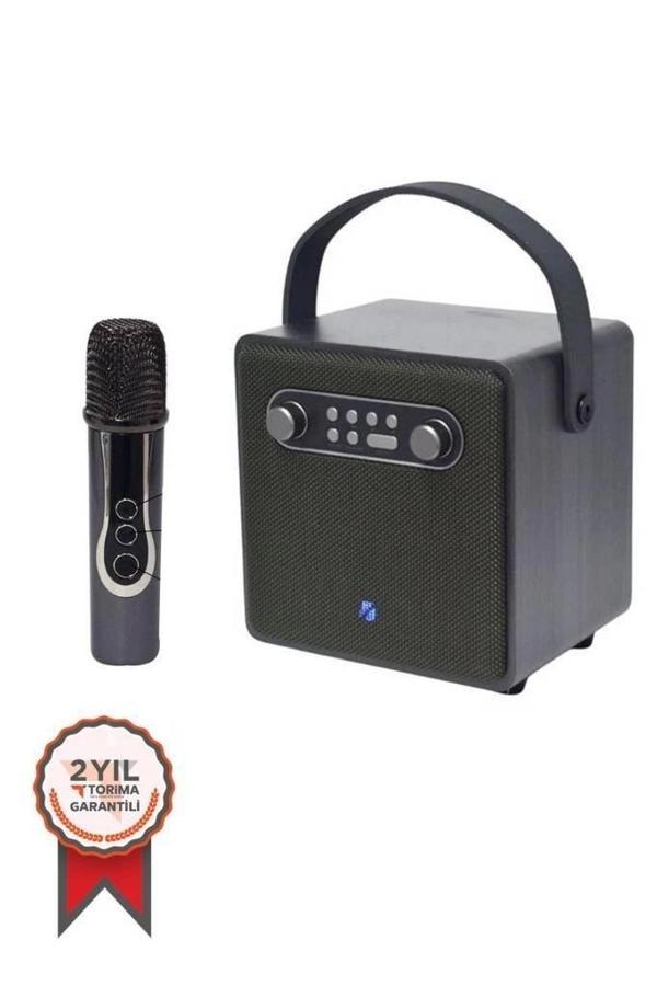 Bts-1688 Yeşil Mikrofonlu Karaoke Bluetooth Hoparlör - Image 1
