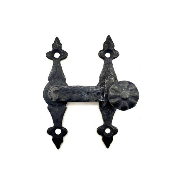 Antika Tarz Dekoratif Pirinç Kapı, Pencere Mandalı - 82x65 Mm, Oksit - Image 1