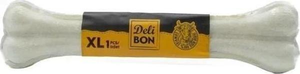 Delibon Deri Pres Vakumlu Kemik Köpek Ödülü Beyaz 27 Cm 1 Adet - Image 1