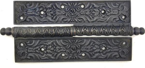 Antika Tarz Dekoratif Pirinç Lüks Okka Menteşe - 20cm, Oksit - Image 1