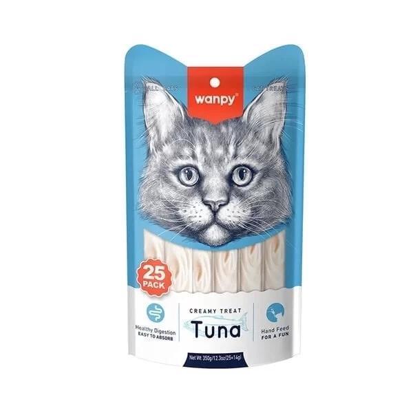 Wanpy Ton Balıklı Sıvı Kedi Ödülü 14 Gr 25 Adet - Image 1