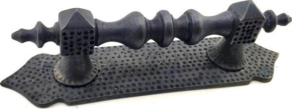 Antika Tarz Dekoratif Pirinç Ağır Kapı Çekme Kolu - 280x65 Mm, Oksit - Image 1