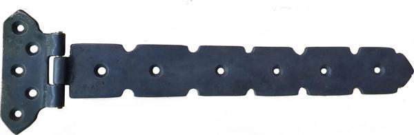 Antika Tarz Dekoratif Pirinç Kuyruklu Lama Menteşe - 103x380 Mm, Oksit - Image 1