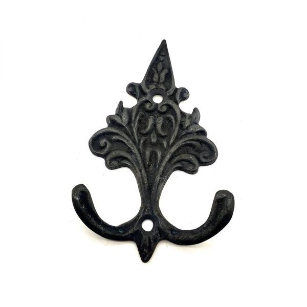 Antika Tarz Dekoratif Pirinç Çam Figürlü Askı - 98x57 Mm, Oksit - Image 1