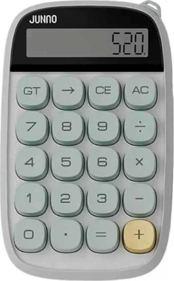 Sevimli Kare Tuşlu 10 Haneli Ldc Ekran Hesap Makinası Yeşil - Image 1