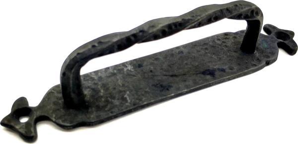Antika Tarz Dekoratif Pirinç Burgulu Çekme Kol - 205x33 Mm, Oksit - Image 1