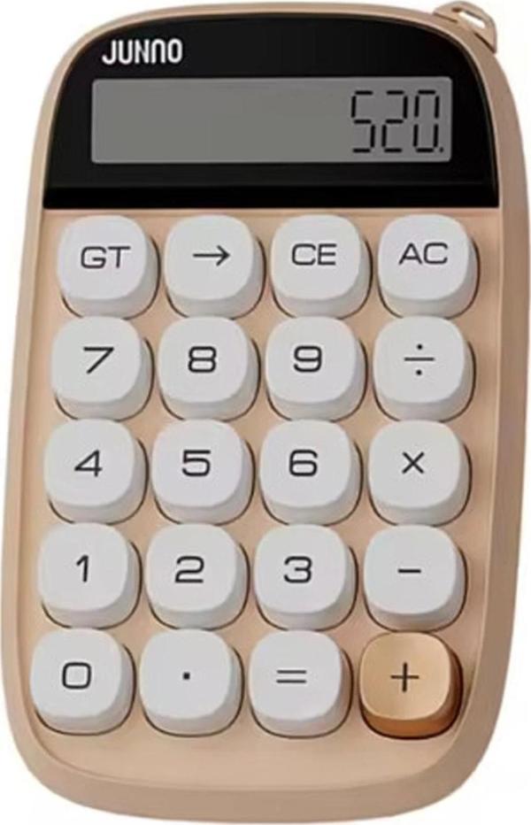 Sevimli Kare Tuşlu 10 Haneli Ldc Ekran Hesap Makinası Kahverengı - Image 1