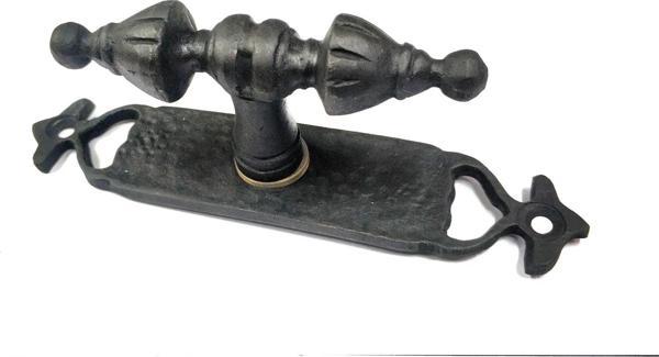 Antika Tarz Dekoratif Pirinç Burma Pencere Kolu - 152x32 Mm, Oksit - Image 1