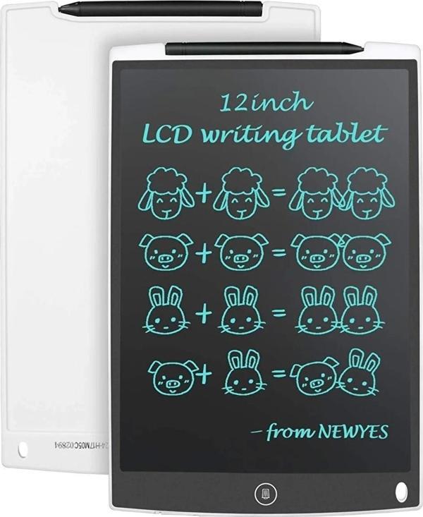 12 Inc Writing Lcd Grafik Dijital Kalemli Çizim Tableti Yazı Tahta Not Yazma Eğitim Tableti - Image 1