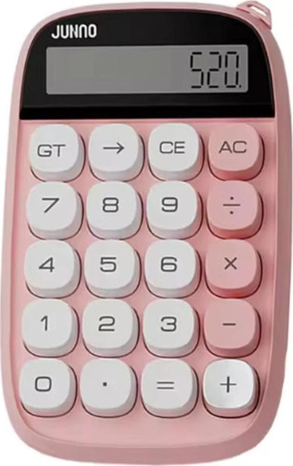 Sevimli Kare Tuşlu 10 Haneli Ldc Ekran Hesap Makinası Pembe - Image 1